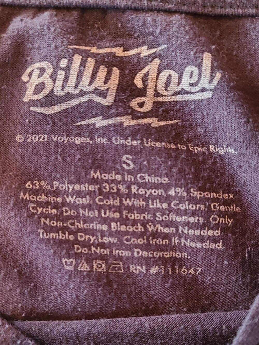 Billy Joel Black Graphic Tee - Women's Short Sleeve - Picture 2 of 3